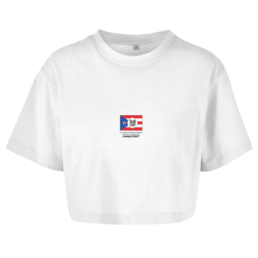 Oversize Crop Top "Fitzroy Puerto Rico" - SnuggStreet