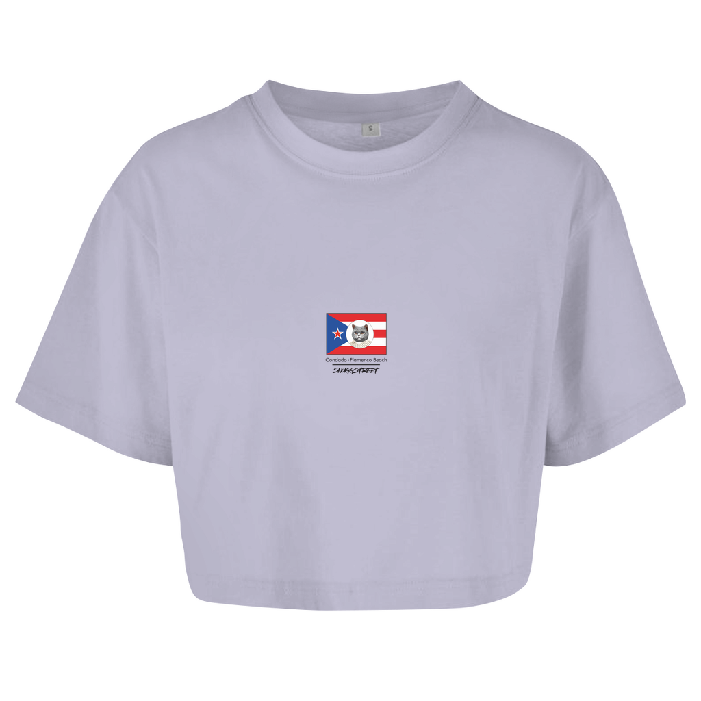 Oversize Crop Top "Fitzroy Puerto Rico" - SnuggStreet
